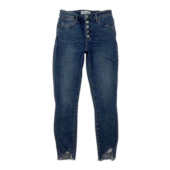 Abercrombie & Fitch High Rise Super Skinny Ankle Jeans Size 2/26 Button Fly - Picture 4 of 11
